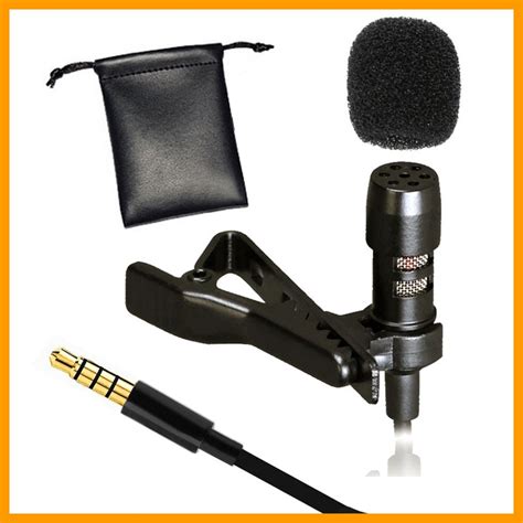 Jual Mic Hp Clip On Deluxe Lavalier Microphone Handphone Mikrofon