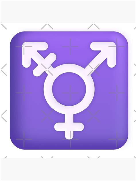 "Transgender Symbol Emoji - Large" Poster for Sale by abroadDesigns ...