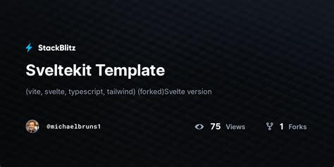 Sveltekit Template StackBlitz