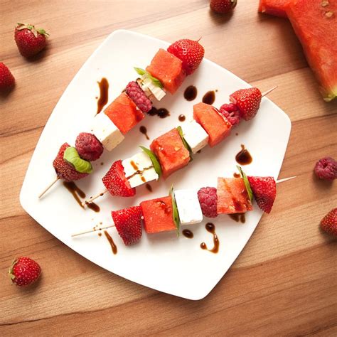 Watermelon and Feta Skewers | Free Vegetarian Meal Plan | Veahero