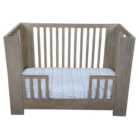 Embrace Dreams Crib In French Grey Wood And Navy Blue By Misk Nursery