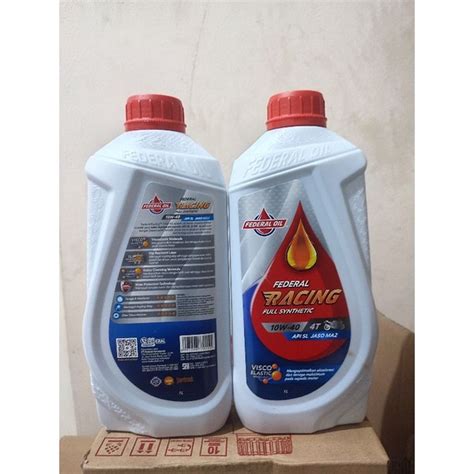 Jual Oli Motor Federal Racing 10W 40 Full Synthetic 1 L Shopee Indonesia