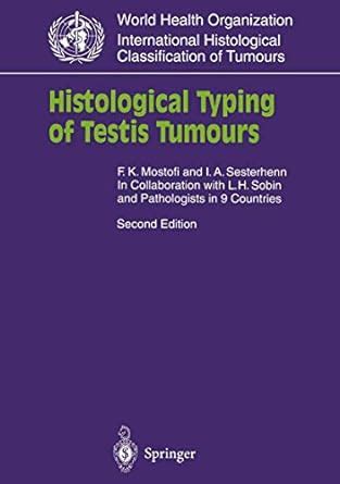 Histological Typing Of Testis Tumours WHO World Health Organization