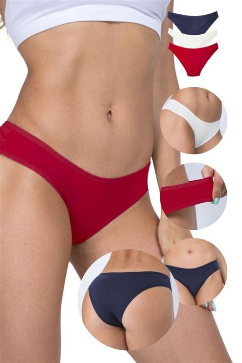 ALYA UNDERWEAR Kadın Renkli Bikini Külotlar Lacivert Kırmızı Ekru s M L Xl xl