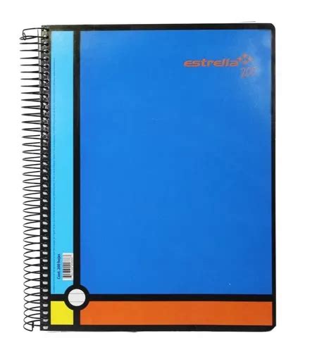 Cuaderno Profesional 200 Hojas Raya Estrella Libreta Colores Mercadolibre