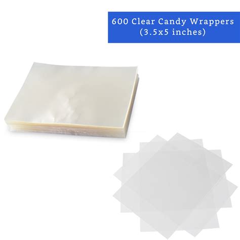 Clear Candy Wrappers For Caramels 600 Pcs 35 X 5 Inches Natural Clear