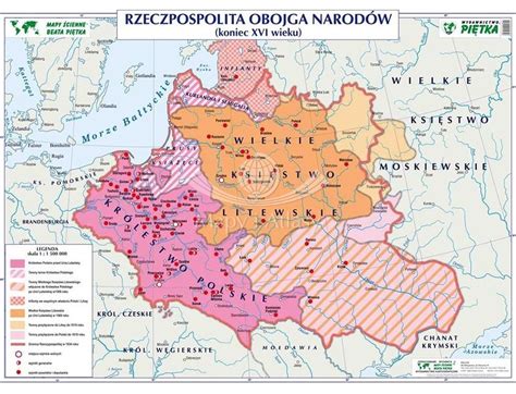 RZECZPOSPOLITA OBOJGA NARODÓW MAPA SZKOLNA