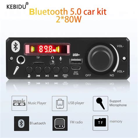 80w Amplificador Diy Mp3 Decodificador Placa 12v 160w Bluetooth Leitor