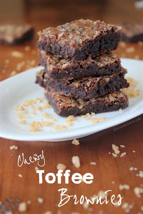 Chewy Toffee Brownies