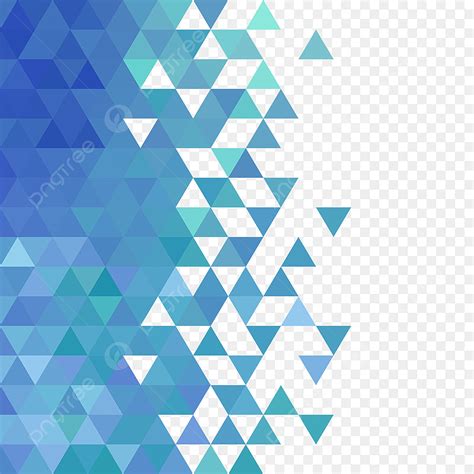 Abstract Geometric Mosaic Vector PNG Images Blue Triangle Mosaic