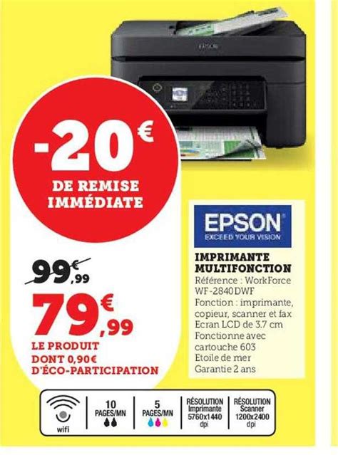 Promo Imprimante Multifonction Epson Chez Hyper U Icatalogue Fr