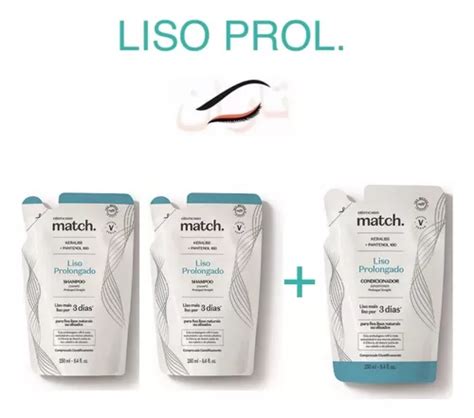 2 Refil Sh 1 Refil Cond Match Liso Prolongado Boticário Frete grátis