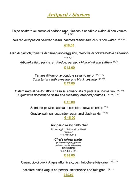 Menu 2023 Piccolo Mondo Ristorante Lounge Bar In Genoa Thefork