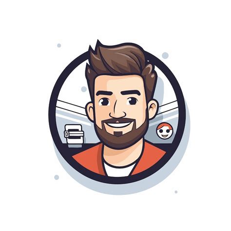 Premium Vector Hipster Man With Beard And Mustache Vector