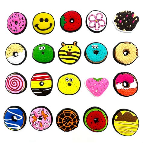 Hot Pcs Donut Shoe Charms Cartoon Pattern Pin Croc Aceessories Jibz