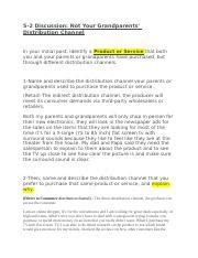 Marketing Discussion Not Your Grandparents Distribution Channel
