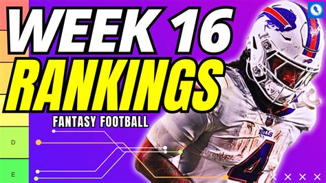 Week Rankings Qb Rb Wr Te Fantasy Football Starts And Sits