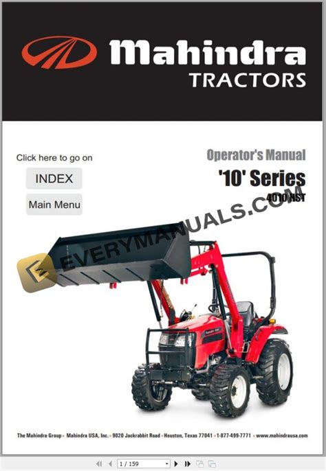 Mahindra Tractor Max Xl Shuttle Hst Operator Manual