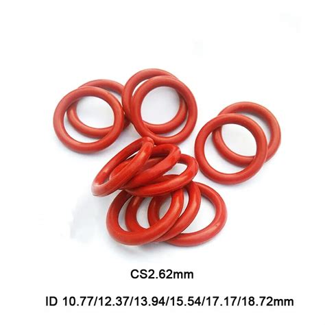 US Standard Red VMQ Silicone O Ring Gasket Rubber Washer CS2 62mm ID 10