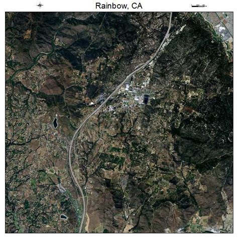 Aerial Photography Map of Rainbow, CA California