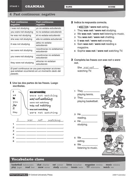 101 4 Past Continuous - Negative | PDF