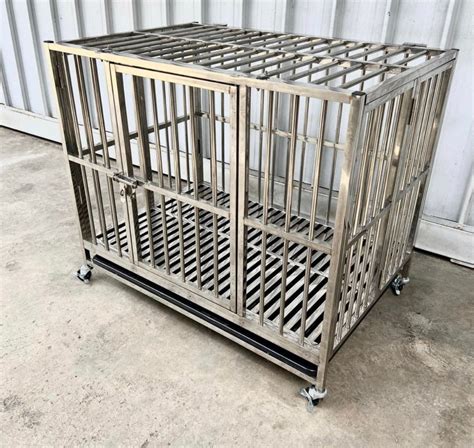 Stainless Steel Dog Cage, Pet Supplies, Homes & Other Pet Accessories on Carousell