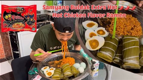 Review Samyang Hot Chicken Ramen Buras Ketupat Telur Asin