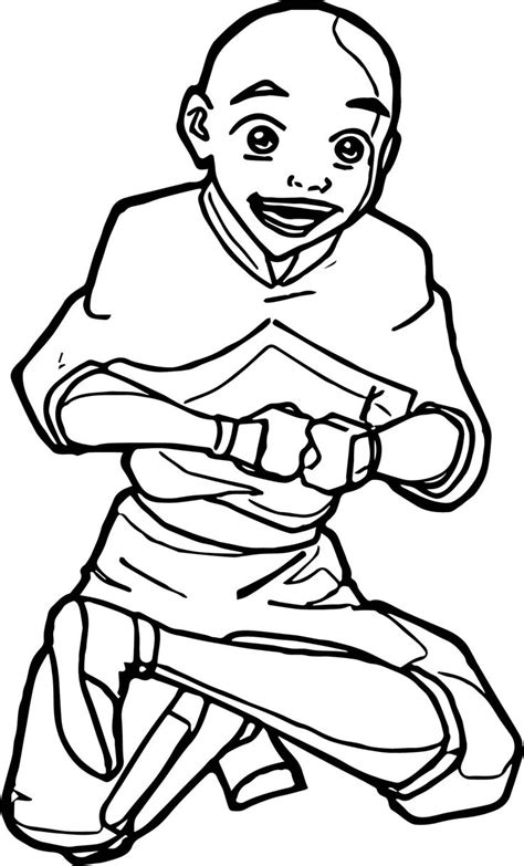 Aang Avatar Aang Coloring Page 2112 Wecoloringpage Hot Sex Picture