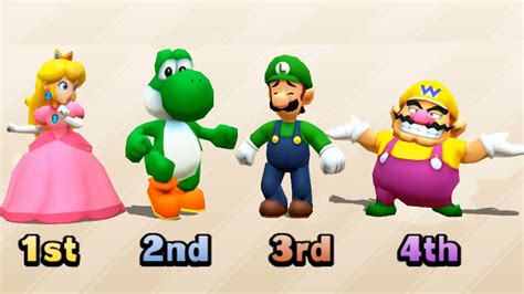 Mario Party The Top Minigame Peach Vs Yoshi Vs Luigi Vs Wario