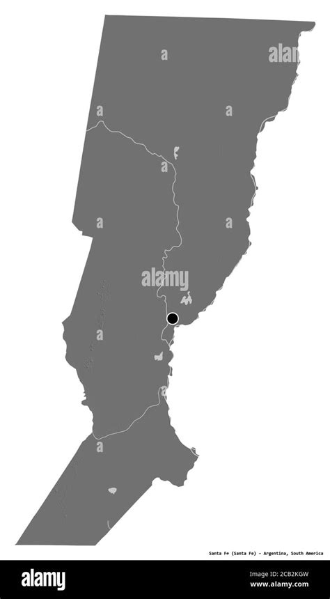 Forma De Santa Fe Provincia Argentina Con Su Capital Aislada Sobre