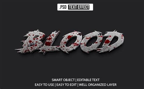 Premium Psd Psd Blood Text Style Effect