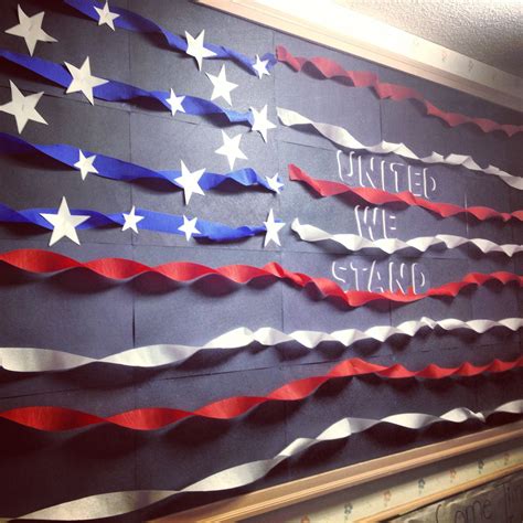 American Flag Bulletin Board Responsible Or Other Core Virtue We Stand Teaching