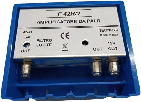 Vsnetwork Amplificatore Antenna Tv Da Palo Con Filtro Lte G Guadagno