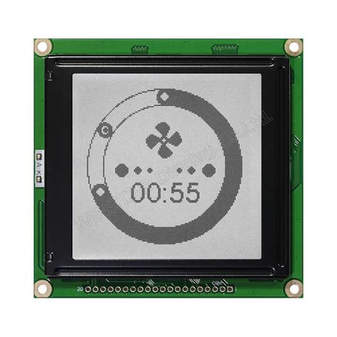 128 128 Graphic FSTN Monochrome LCD Module At0107 22 Pin Industrial