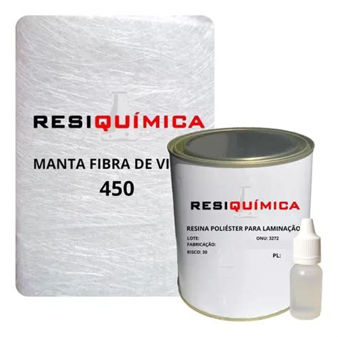 Kit Manta Fibra De Vidro Kg Ou M Resina E Catalizador