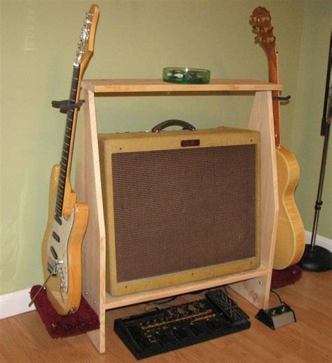 Handcrafted Custom Guitar Amplifier And Guitar By Allgoodwood Guitar Storage Guitar Display