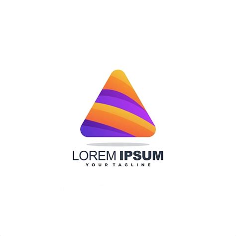 Premium Vector | Purple and orange triangle logo