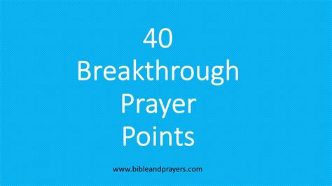 40 Breakthrough Prayer Points-Bibleandprayers.com