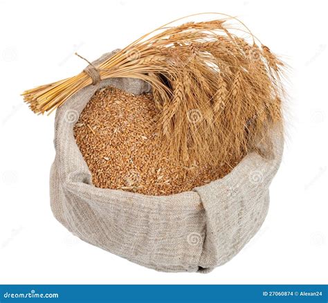 Bag With Wheat Grain Stock Photo Image Of Carbohydrates 27060874