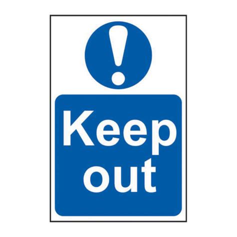 Centurion Keep Out Sign Non Adhesive Rigid Pvc 200mm X 300mm