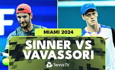 Jannik Sinner Vs Andrea Vavassori Highlights Miami 2024 VCP Tennis