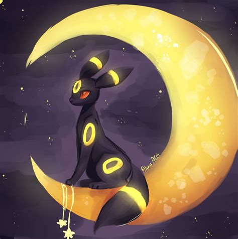 Umbreon on moon by anakoluth on DeviantArt