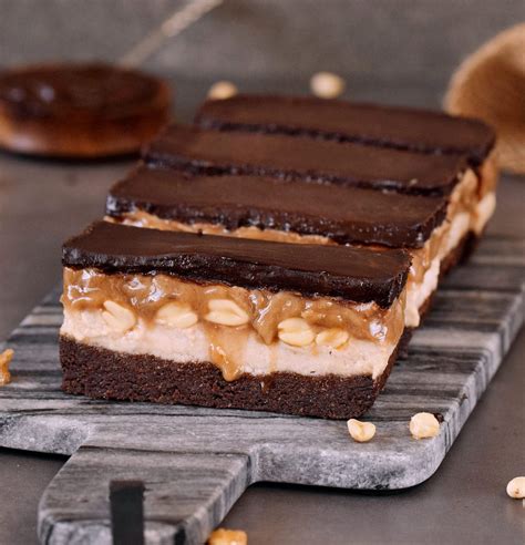 Vegan Snickers Bars Gluten Free No Bake Recipe Healthy Elavegan