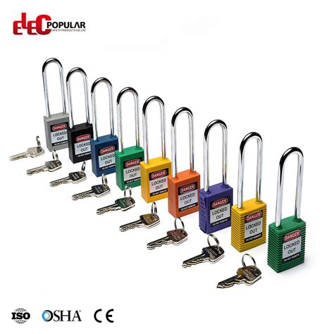 76mm China Custom Cheap Long Safety Padlocks And Keys In Bulk Lock Out