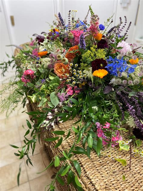 Colourful Casket Spray Welwyn Florist