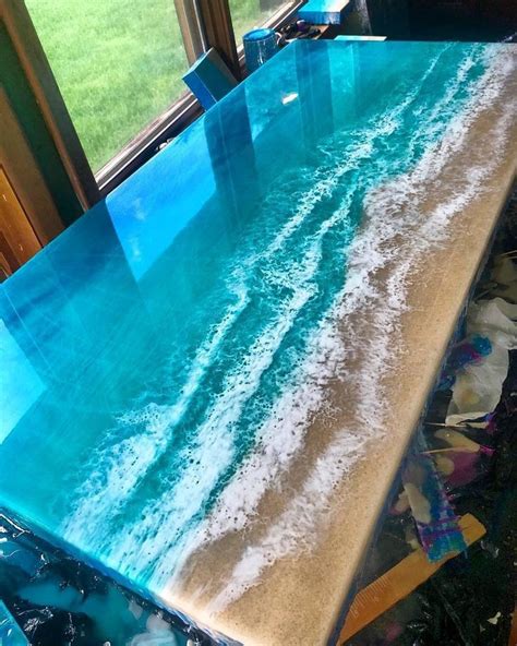 Ocean Epoxy Table Kuche Diy Resin Furniture Wood Resin Table Epoxy Resin Table