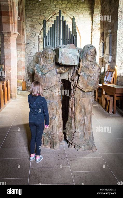 St Mary The Virgin Church Holy Island Lindisfarne Monks Carrying St