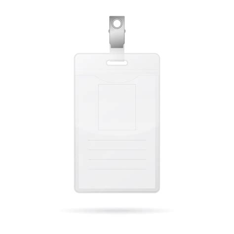 premium vector vertical blank id card isolated  white