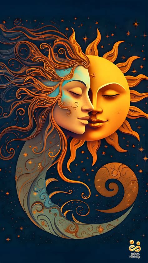 Love Story Of The Sun And The Moon Moon Stars Art Sun And Moon