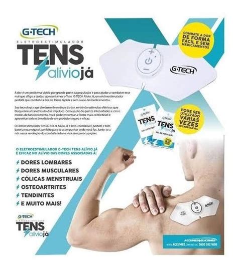 Eletro Estimulador Tens Alívio Já Gtech Portátil Frete grátis